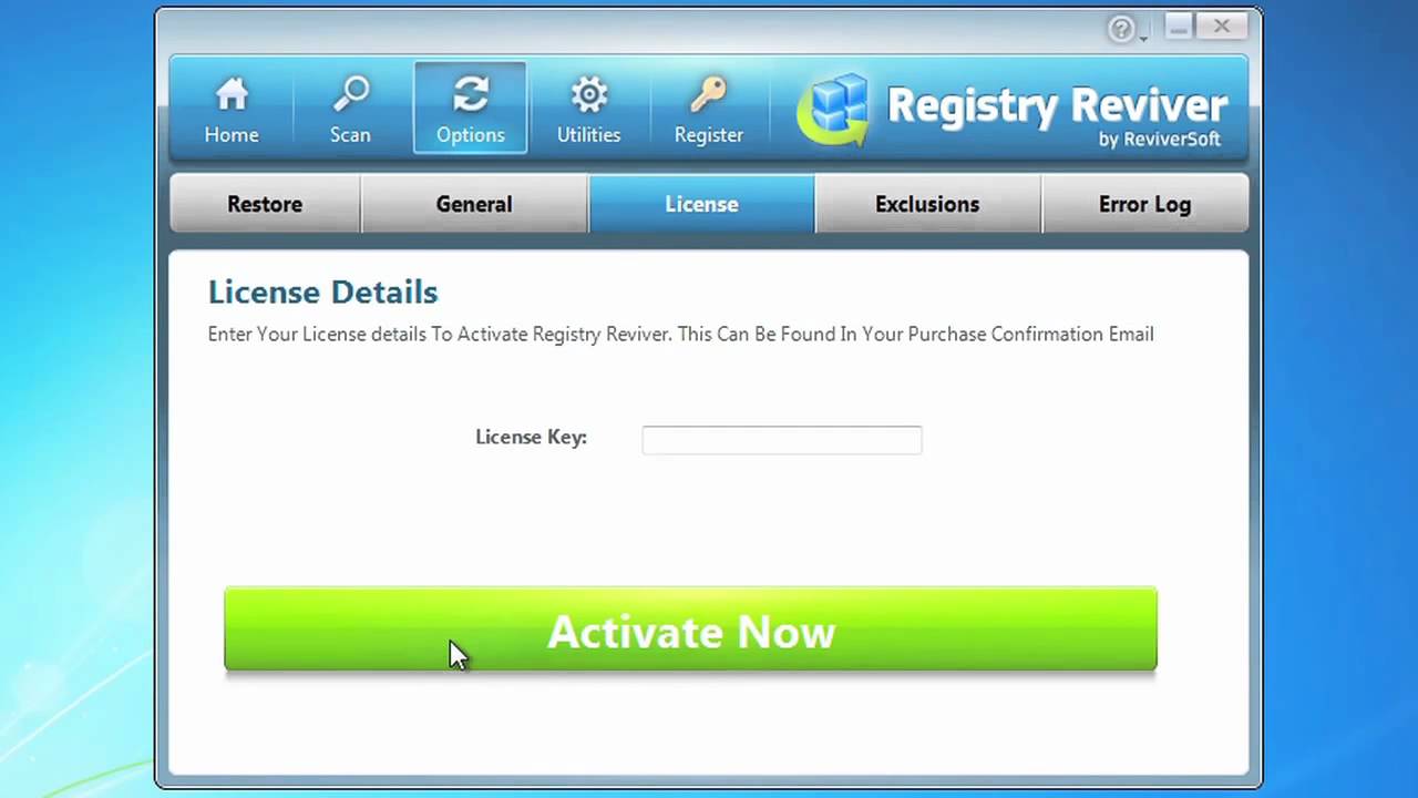registry reviver key activation 2019